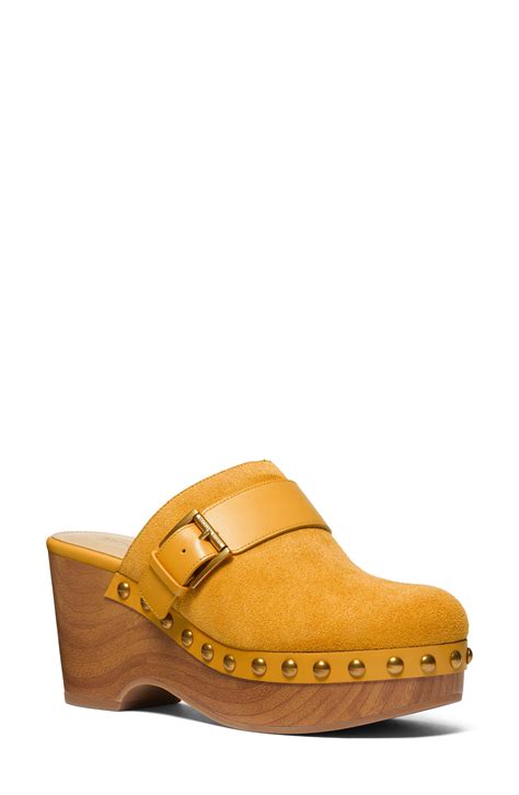 michael kors studded platform clogs